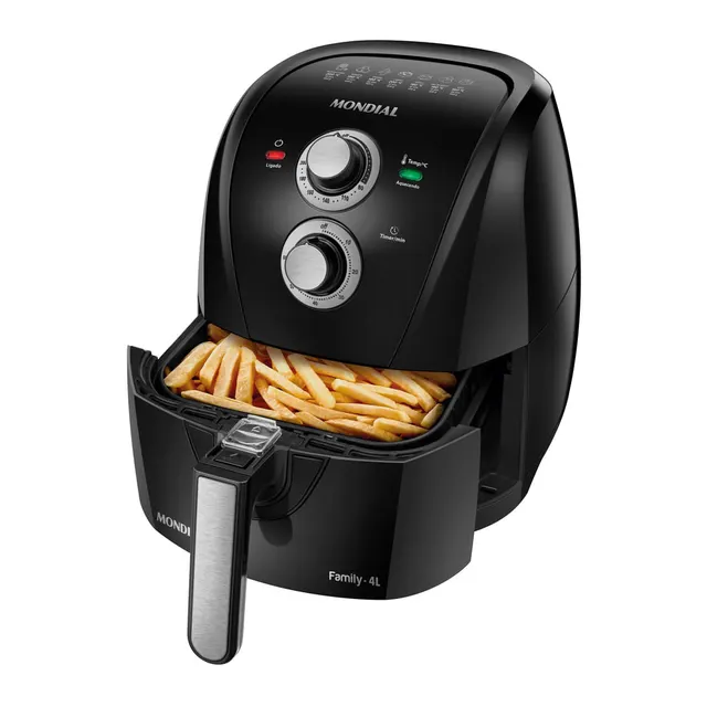 Air fryer Mondial AFN-40-LE — preto e inox